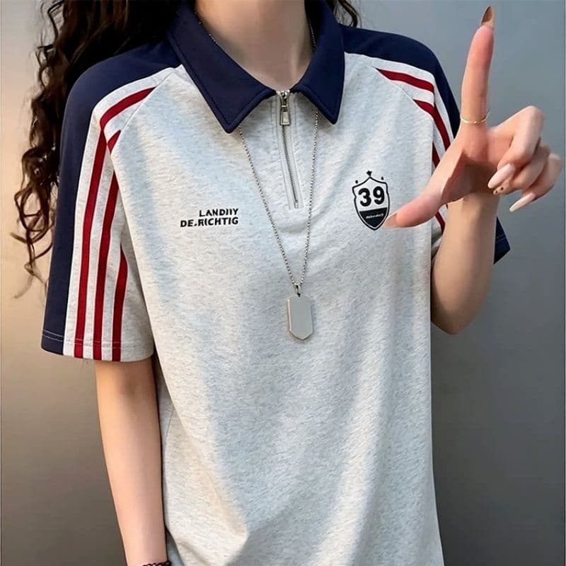 레트로 발견하다 트렌디 광장 POLO 셔츠 2026 새로운 루즈핏 캐주얼 티셔츠 여름 남녀 무거운 반팔 조수 브랜드 맨위