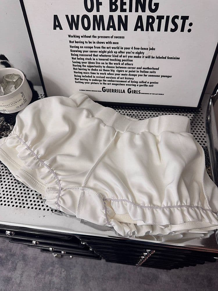 아세트산 원단 복합 메시 원단 허리밴드 스트랩 반신 스커트 여성 노출 방지 바지 반 스커트 하이웨이스트 짧은 치마 상세 이미지 9