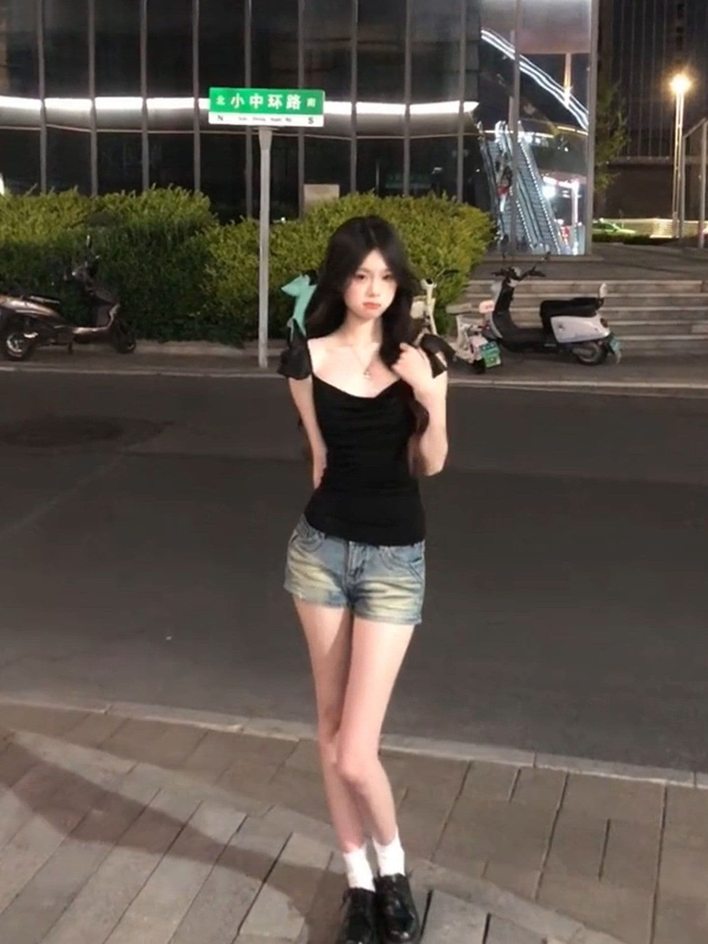 사람들 면 260 그램 순수한 욕망 바람 티셔츠 여성 여름 핫걸 망사 허리 수축 슬림해 보이는 디자인 센스 맨위 상세 이미지 3