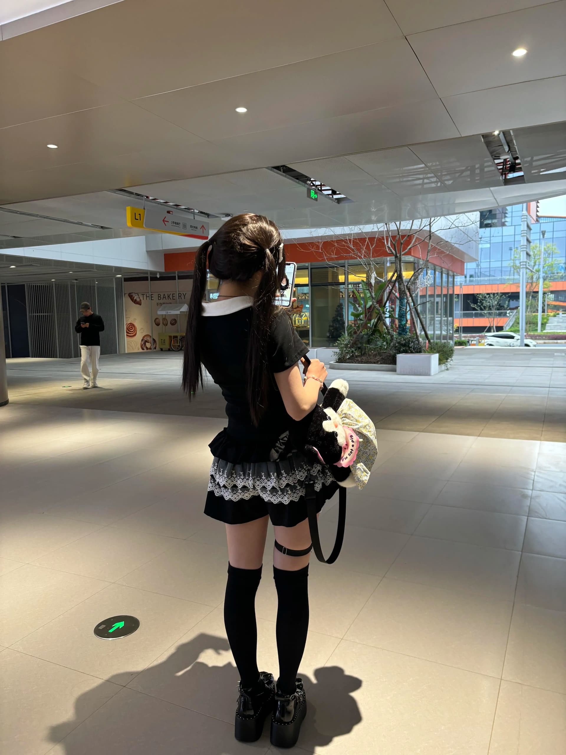 부드러운 바람 레이스 측면 퍼프 케이크 미니 스커트 여성 봄 새로운 작은 키 한 마디 반신 스커트 상세 이미지 4
