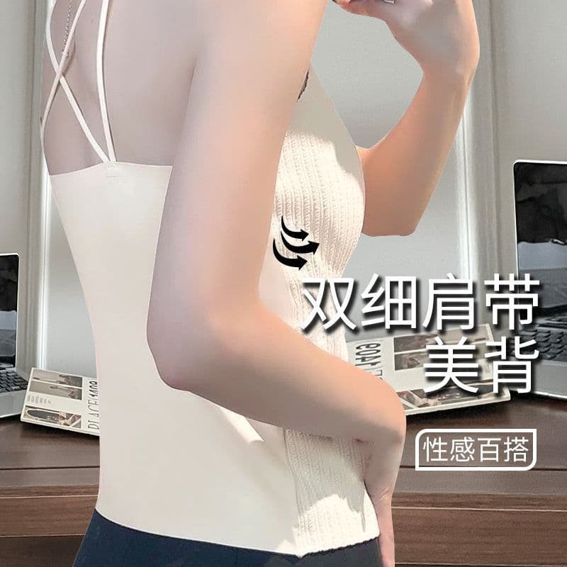 단색 캐미솔 인사이드 가져 가라. 외출용 여름 롱 코트 표지 배 몸매 가꾸기 다용도 만나는 맨위 이미지 5