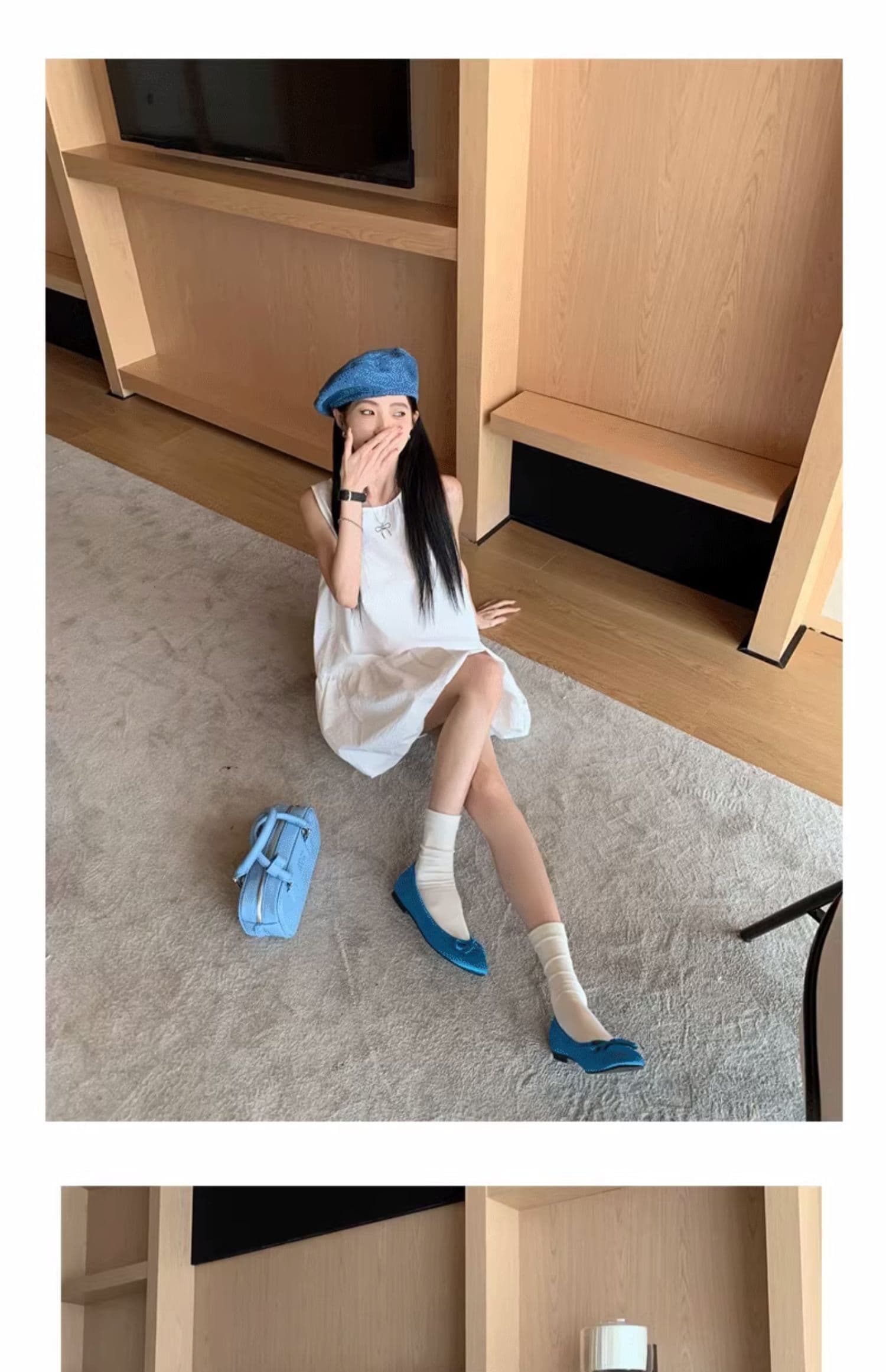 작은 대중 디자인 센스 프랑스식 화이트 여성 드레스 여름 2026 새로운 작은 키 민소매 조끼 꽃밭 미니 스커트 상세 이미지 14