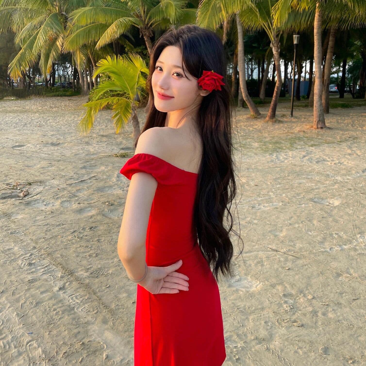 순수한 욕망 작은 키 보트넥 펌프 로프 빨간색 슬립 여성 드레스 여름 태국 해변가 휴가 핫걸 미니 스커트 이미지 4