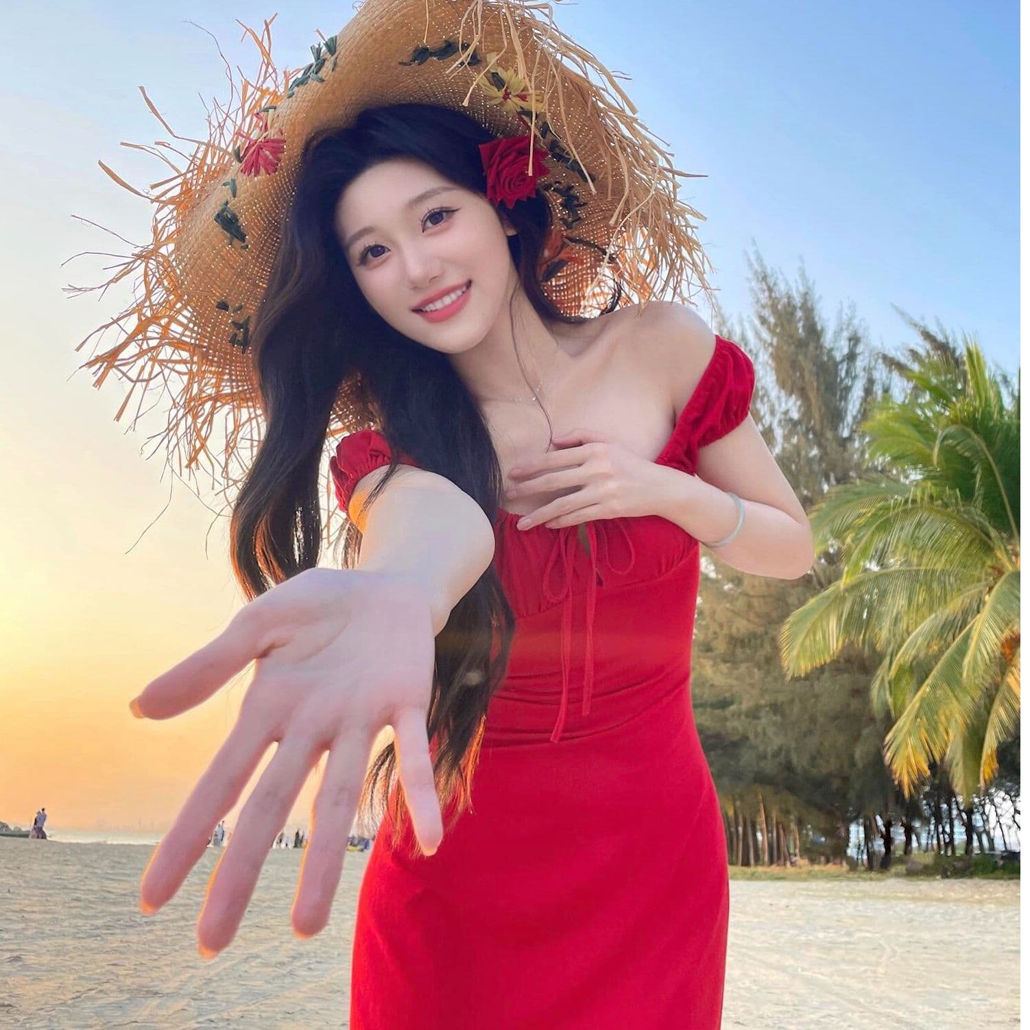 순수한 욕망 작은 키 보트넥 펌프 로프 빨간색 슬립 여성 드레스 여름 태국 해변가 휴가 핫걸 미니 스커트