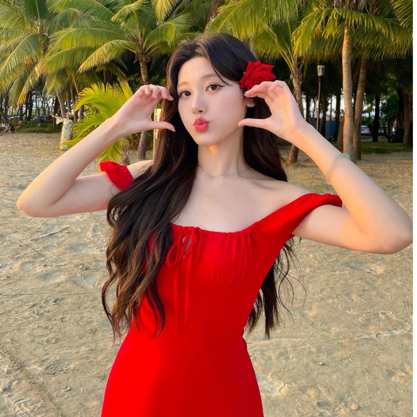 순수한 욕망 작은 키 보트넥 펌프 로프 빨간색 슬립 여성 드레스 여름 태국 해변가 휴가 핫걸 미니 스커트 이미지 3