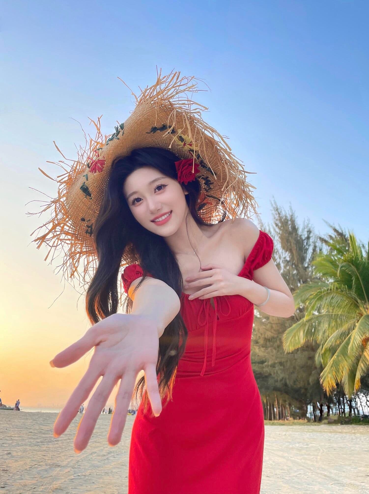 순수한 욕망 작은 키 보트넥 펌프 로프 빨간색 슬립 여성 드레스 여름 태국 해변가 휴가 핫걸 미니 스커트 상세 이미지 5