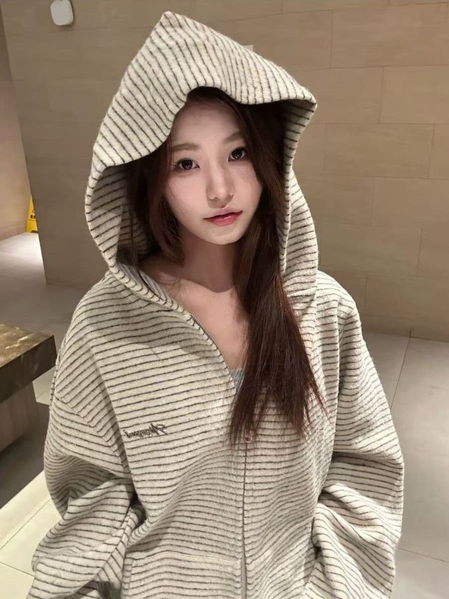 원본 솜씨 원본 원단 자수 소매 구멍 압력 라인 순수한 Mianhua 면 복합 패션 털털 재킷 상세 이미지 8