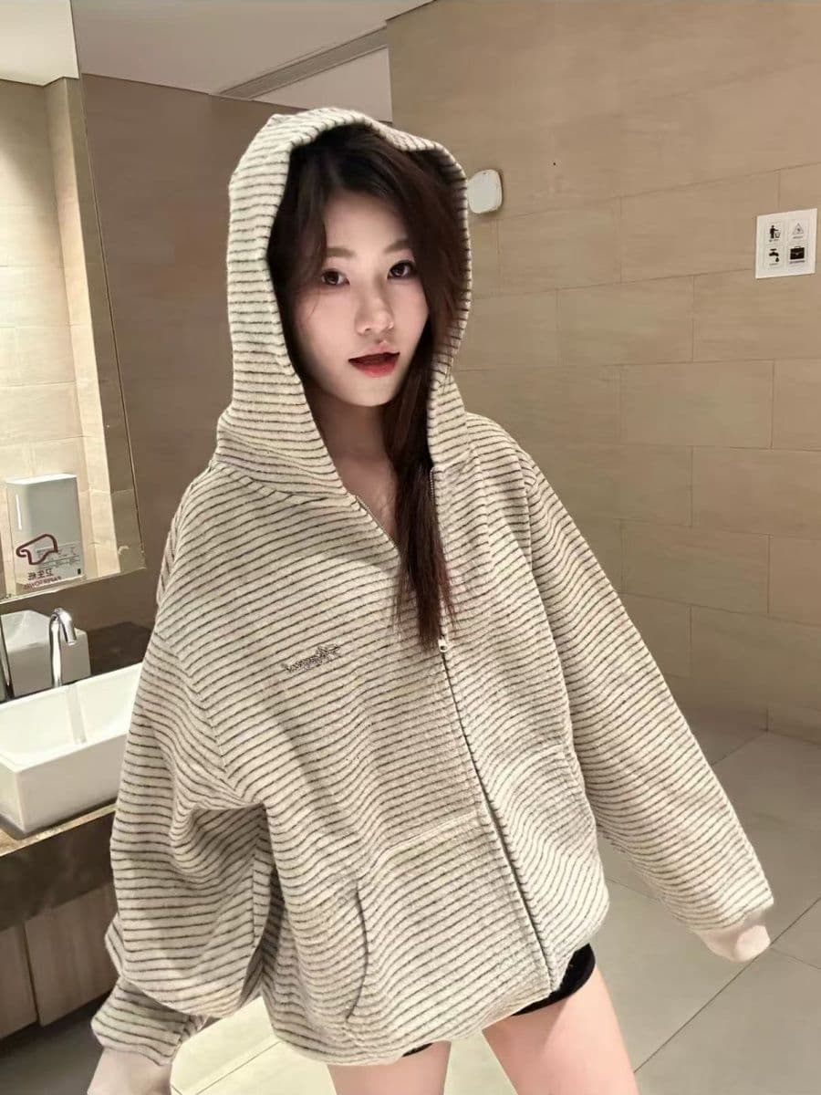 원본 솜씨 원본 원단 자수 소매 구멍 압력 라인 순수한 Mianhua 면 복합 패션 털털 재킷 상세 이미지 10