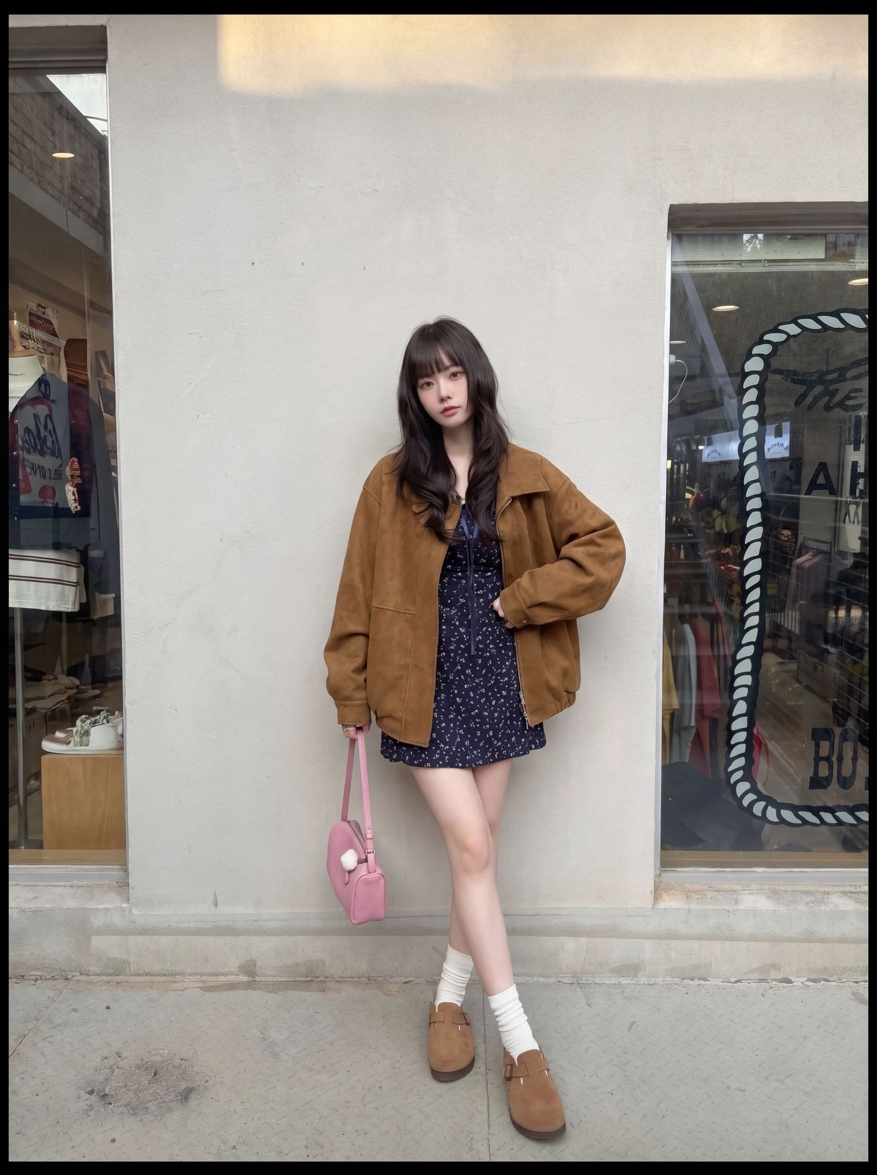 레트로 스웨이드 원단 여성 코트 봄 가을 2026 새로운 고급 센스 작은 키 폴로 칼라 루즈핏 캐주얼 재킷 맨위 상세 이미지 6