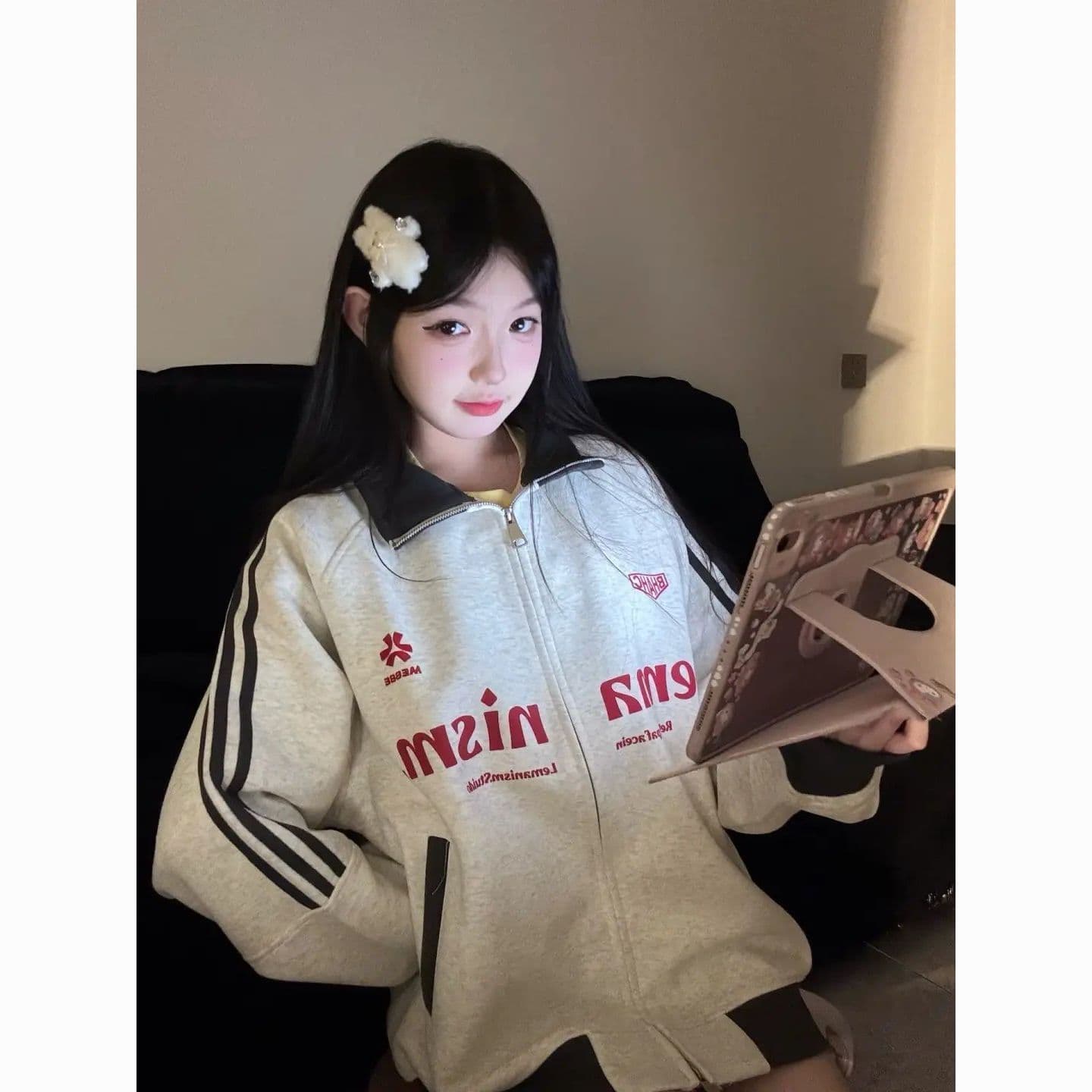 원본 솜씨 얇은 스타일 원본 솜씨 순수한 Mianhua 면 복합 후드티 여성 상세 이미지 7