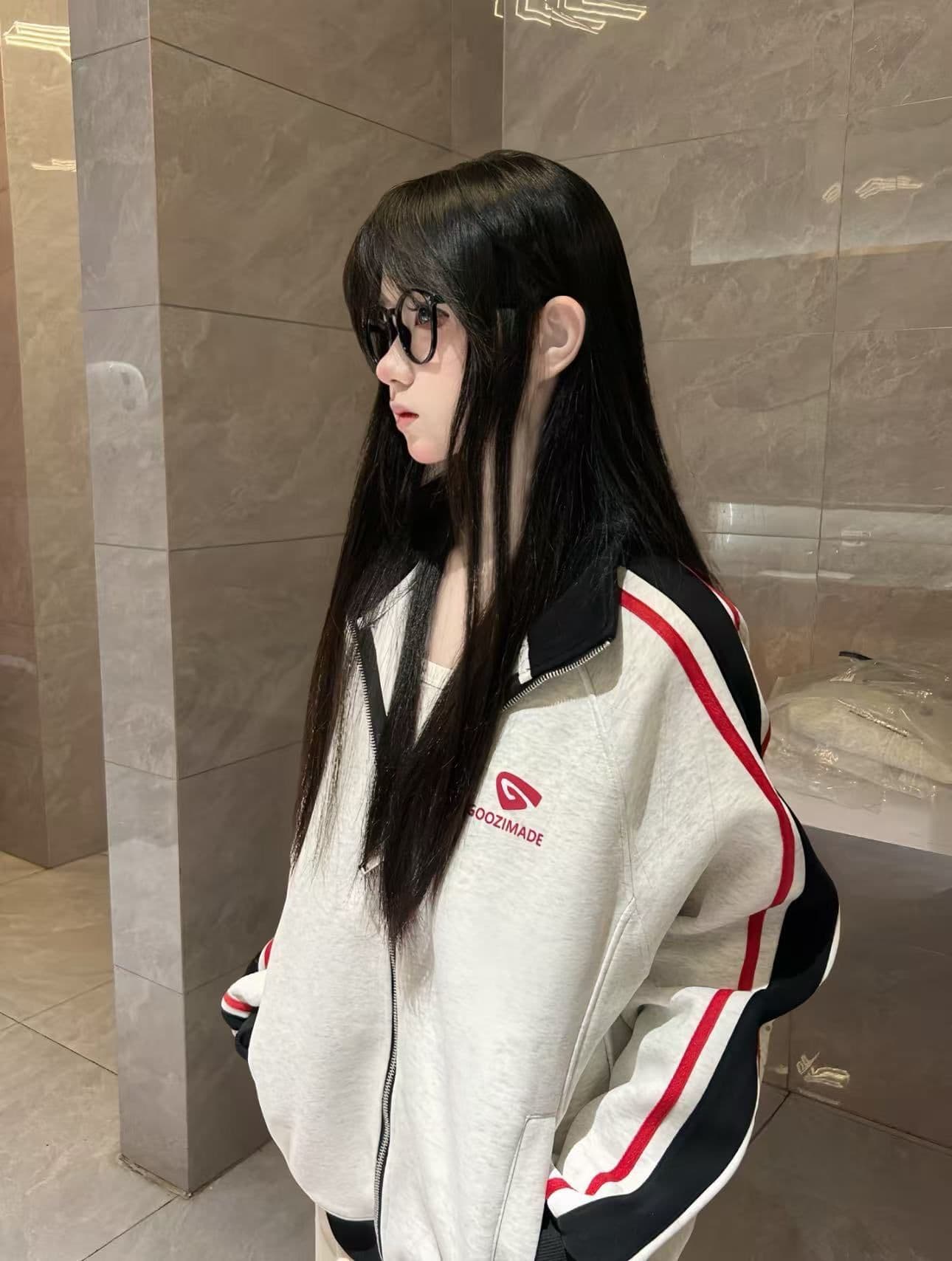 좋은 품질 솜씨 원본 압력 라인 순수한 Mianhua 면 복합 스탠드 칼라 오픈 가디건 후드티 상세 이미지 4