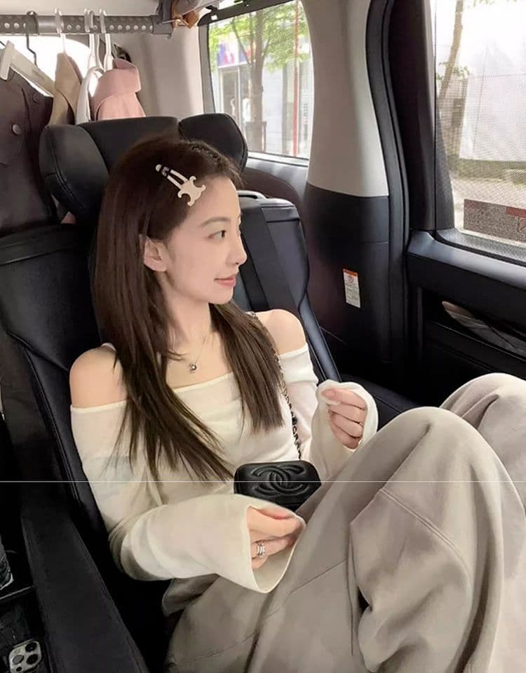 오프숄더 얇은 스타일 자외선 차단 긴팔 티셔츠 여성 여름 순수한 욕망 핫걸 맨위 슬립 투피스 슈트 상세 이미지 9