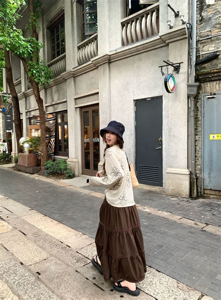 눈꽃 면 디자인 센스 달콤함 프린트 긴팔 티셔츠 여성 여름 캐주얼 루즈핏 작은 대중 슬림해 보이는 맨위 상세 이미지 17