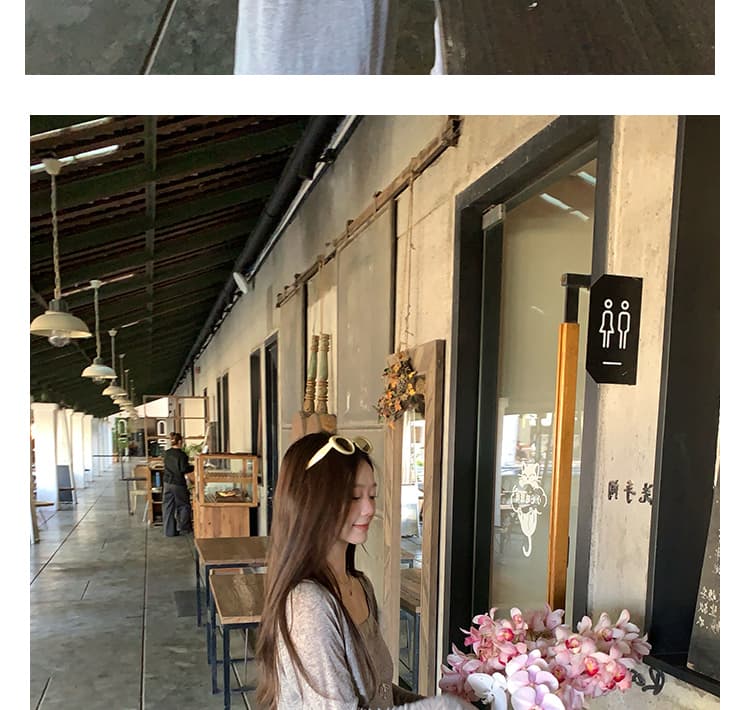지금 2026 봄 여름 새로운 느긋한 바람 니트 루즈핏 품격 투피스 세트 임산부 반신 치마 세트 3종 세트 상세 이미지 49