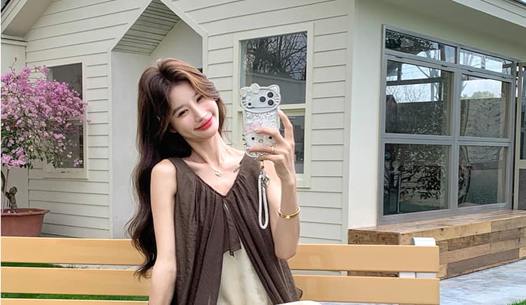 지금 2026 임산부 밝은 착용 가져 가라. 감기 아름다운 슬립 여성 드레스 초여름 휴가 불규칙 치마 상세 이미지 22