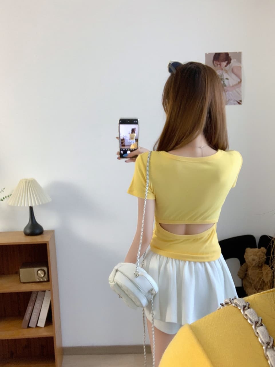 핫걸 타이트 반팔 티셔츠 여성 여름 u 칼라 알파벳 프린트 몸매 가꾸기 쇼트 스타일 작은 키 미니멀리즘 맨위 ins 트렌디 상세 이미지 14