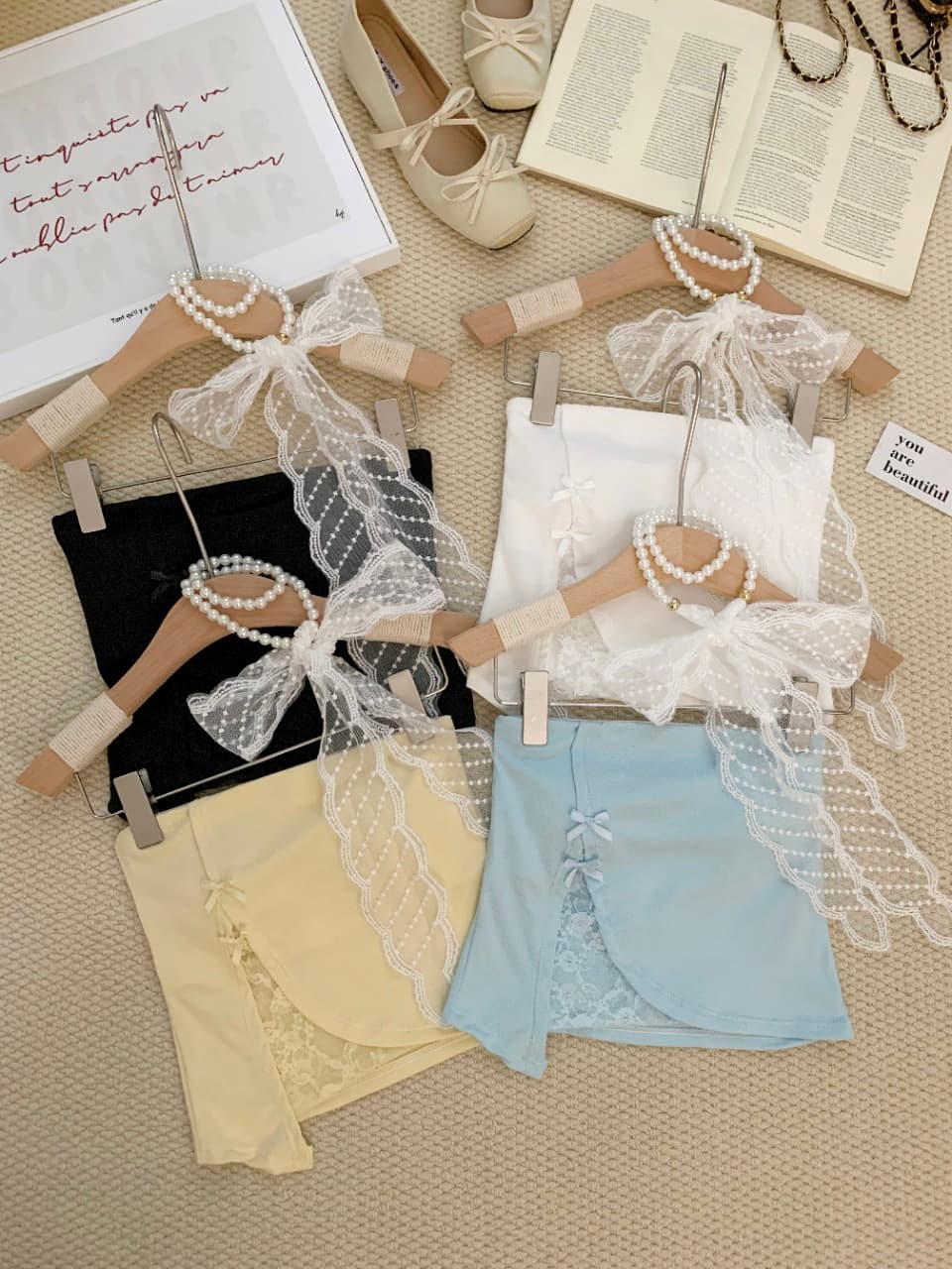 도파민 불규칙 레이스 캐미솔 여름 태국 사람 스타일 핫걸 오프숄더 행침 목 튜브탑 작은 맨위 아름다운 상세 이미지 15