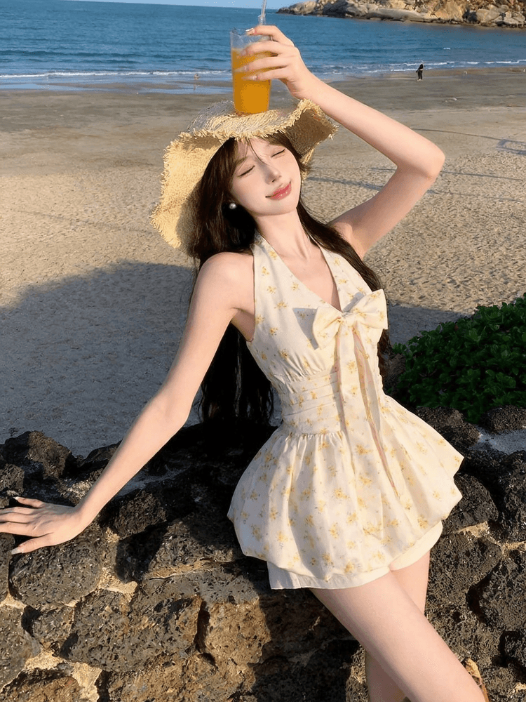 실사 달콤함 꽃무늬 행침 목 조끼 프랑스식 나비 넥타이 꽃밭 맨위 반바지 세트 상세 이미지 8