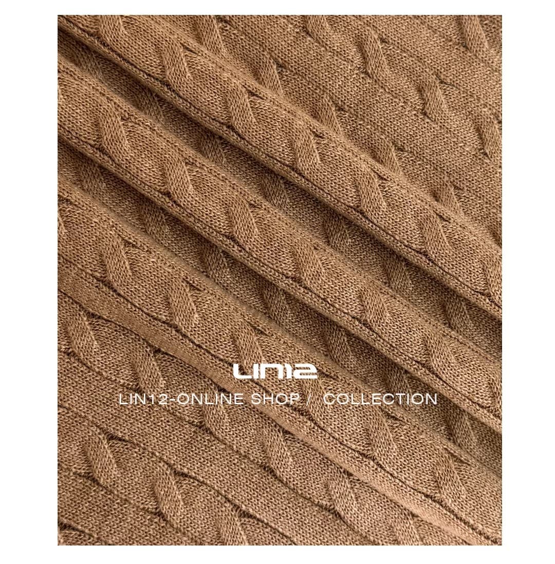 lin12-ivy style 레트로 POLO 칼라 꽈배기 반팔 양모 니트 스웨터 오래된 돈 긍정적 인 어깨 몸매 가꾸기 맨위 상세 이미지 2