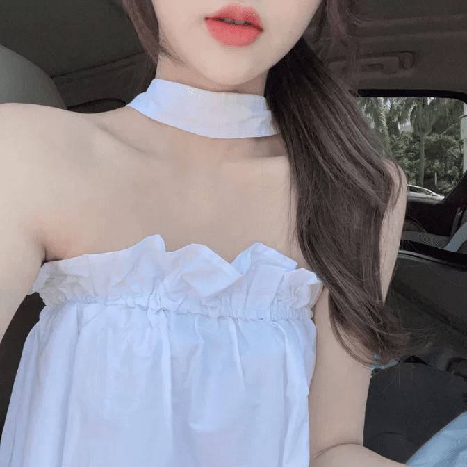 핑크색 행침 목 조끼 슬립 여성 여름 외출용 루즈핏 홀로우 아웃 오프숄더 백리스 쇄골 맨위 상세 이미지 28