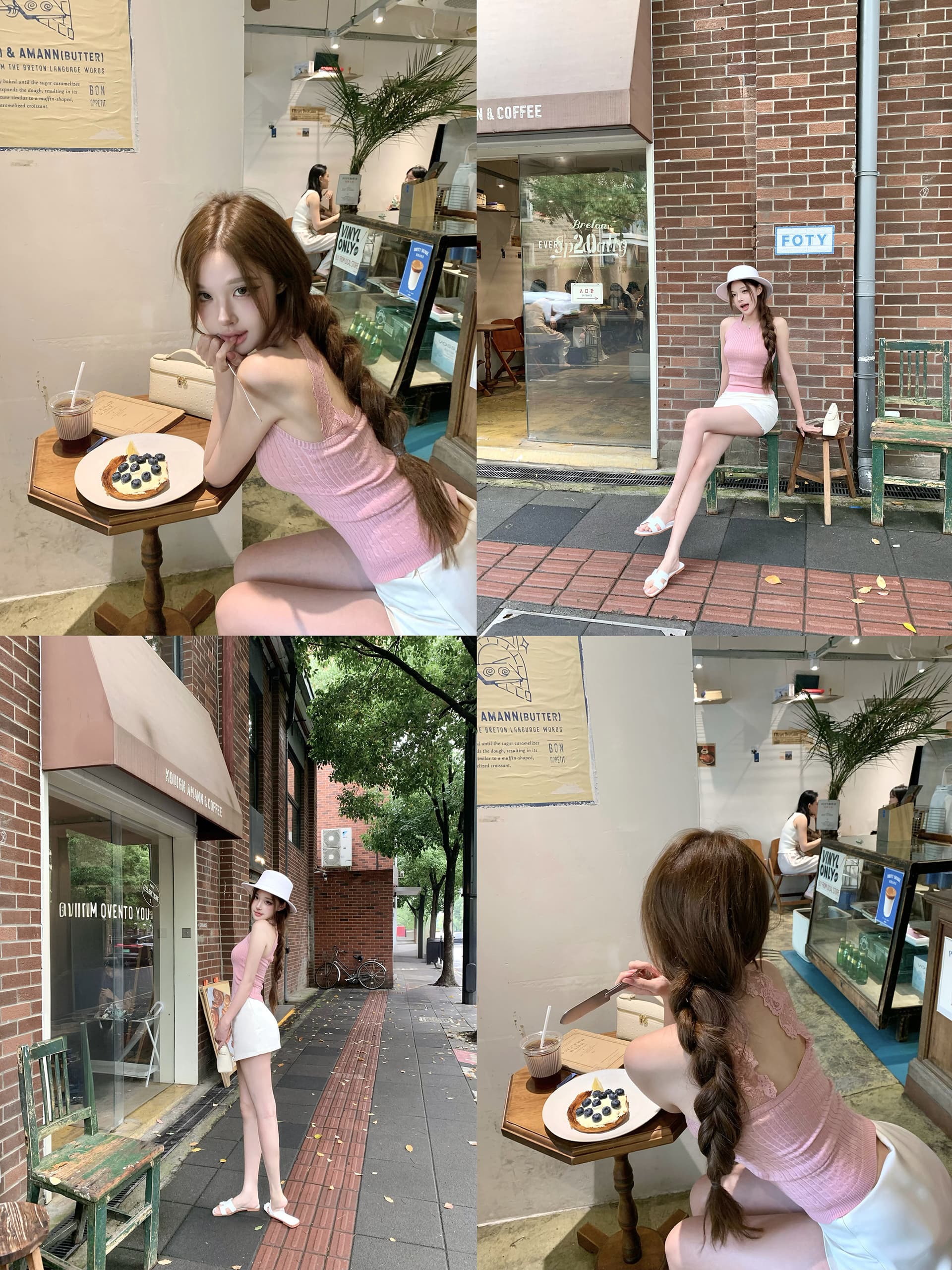 jmshop 서울 자매 순수한 욕망 바람 발굴하다 어깨 행침 목 조끼 여성 여름 레이스 조각 민소매 니트 맨위 상세 이미지 1