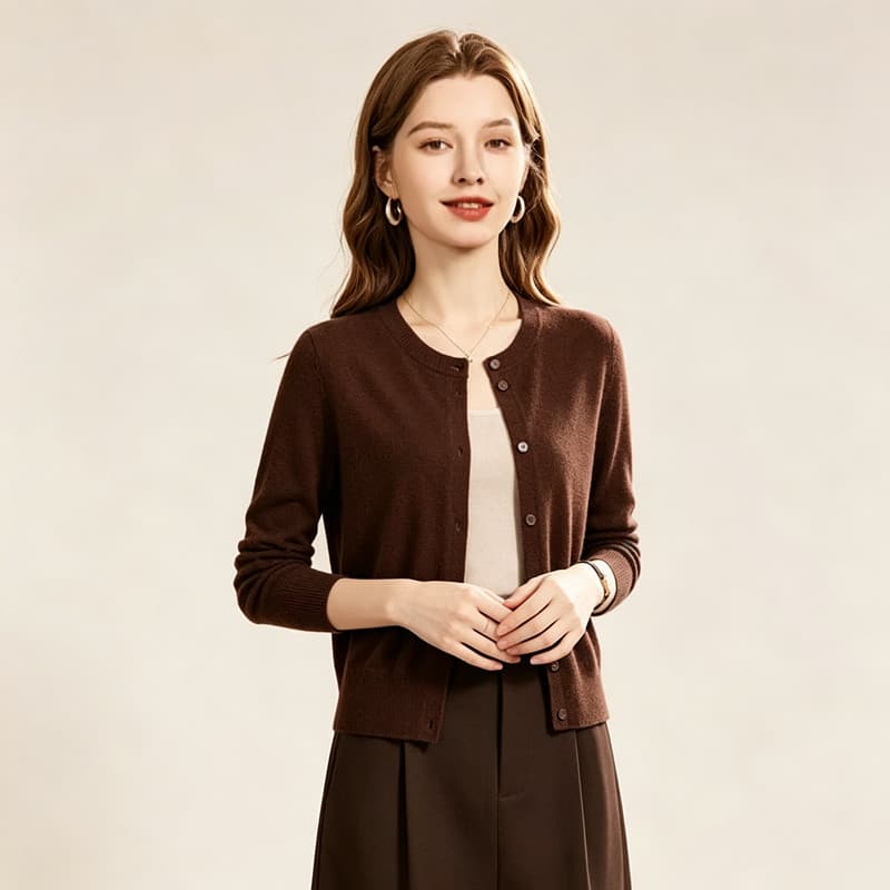 새로운 기본 셔츠 가을 겨울 단색 니트 스웨터 오픈 가디건 여성 루즈핏 라운드 넥 외부 가져 가라. 쇼트 스타일 맨위 스웨터 코트 이미지 2