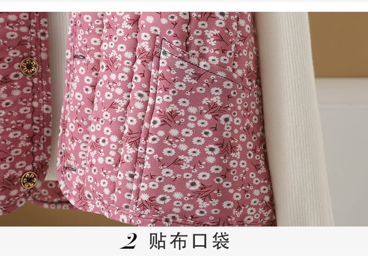 실사 중국풍 오래된 천 작은 꽃무늬 내피 털이 있는 보온 조끼 스택 착용 외부 가져 가라. 문예 레트로 다용도 조끼 상세 이미지 5
