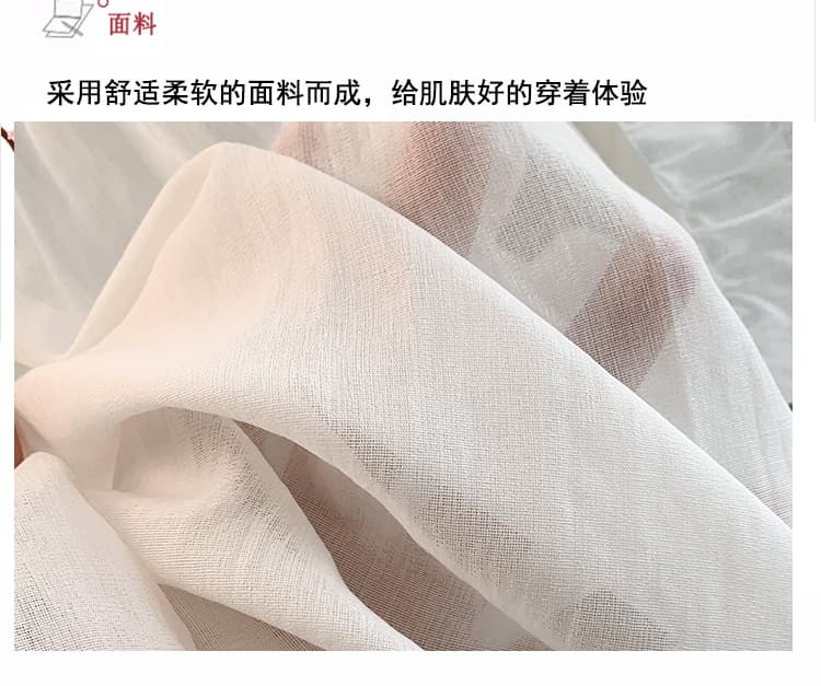 실사 한 부서 패션 작은 청신 목이버섯 레이스 패치워크 셔츠 루즈핏 달콤함 다용도 디자인 센스 품격 맨위 상세 이미지 6