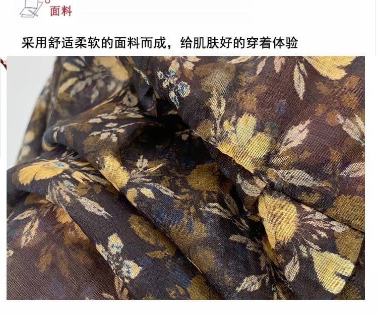 실사 센 부서 부드러운 바람 꽃무늬 프릴 셔츠 한국 스타일 루즈핏 얇고 가벼운 품격 연령 감소 Feifei 소매 맨위 상세 이미지 6