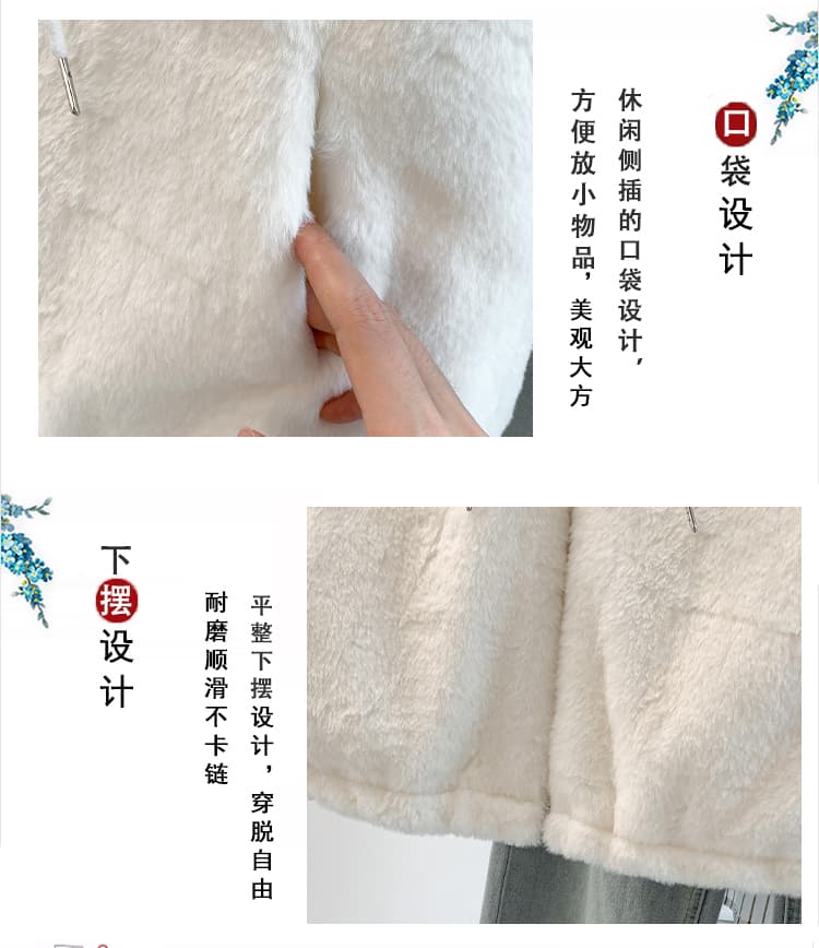 실사 가을 겨울 새로운 털 베스트 루즈핏 센 부서 얇고 가벼운 보온 내피 플러스 면 조끼 품격 어깨 재킷 상세 이미지 6