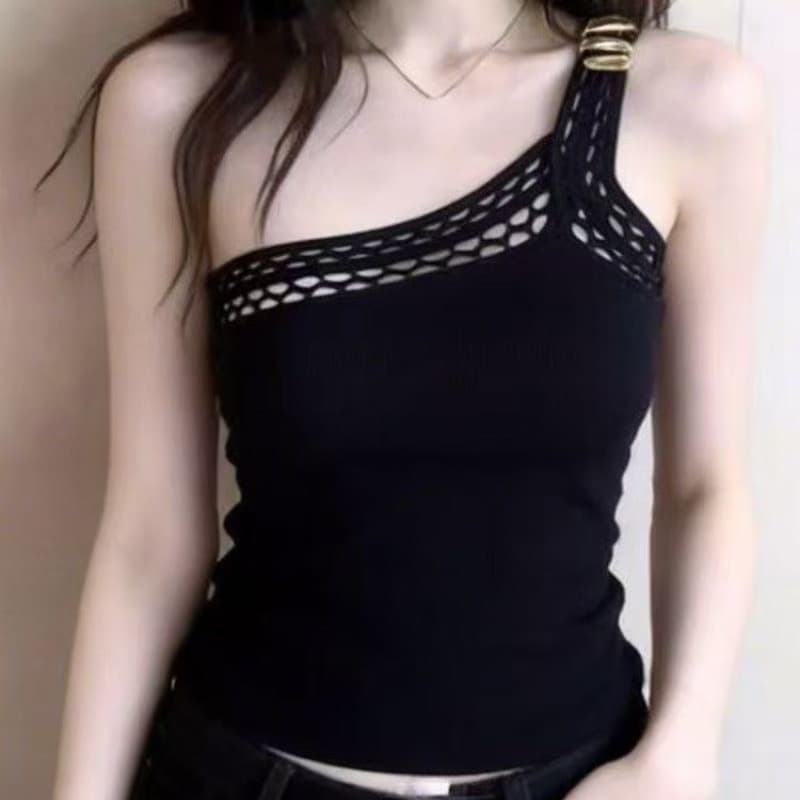 행침 목 맨위 여성 민소매 조끼 봄 가을 외출용 2026 새로운 핫걸 착용 가져 가라. 섹시함 백리스 고급 센스 상세 이미지 6