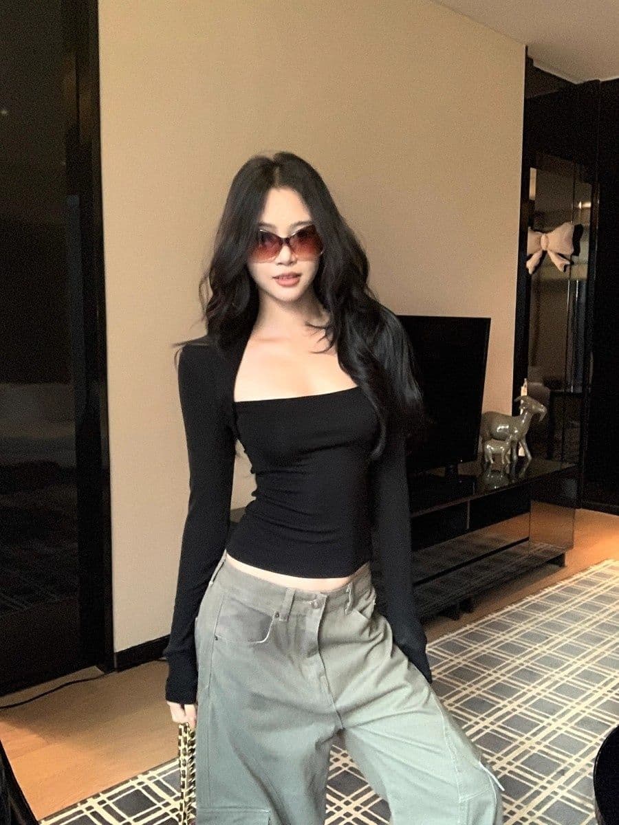 연삭 털 사람들 면 보온 광장 칼라 기본 셔츠 여성 가을 인사이드 가져 가라. 몸매 가꾸기 슬림해 보이는 인사이드 가져 가라. 만나는 긴팔 티셔츠 상세 이미지 9