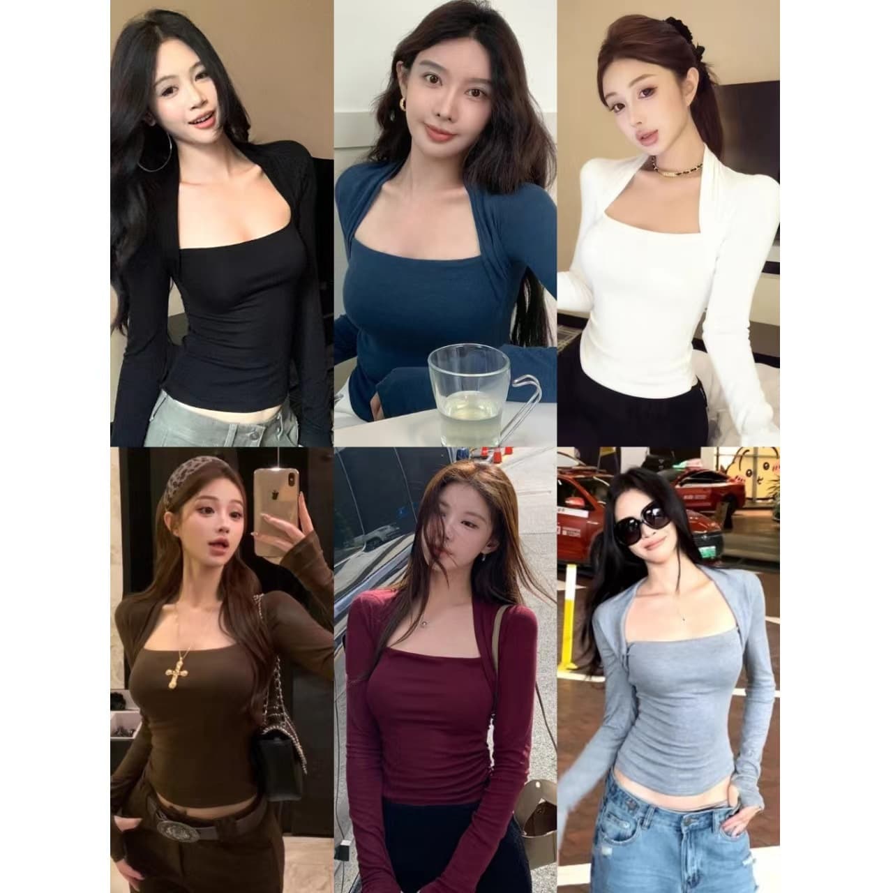 연삭 털 사람들 면 보온 광장 칼라 기본 셔츠 여성 가을 인사이드 가져 가라. 몸매 가꾸기 슬림해 보이는 인사이드 가져 가라. 만나는 긴팔 티셔츠 상세 이미지 27
