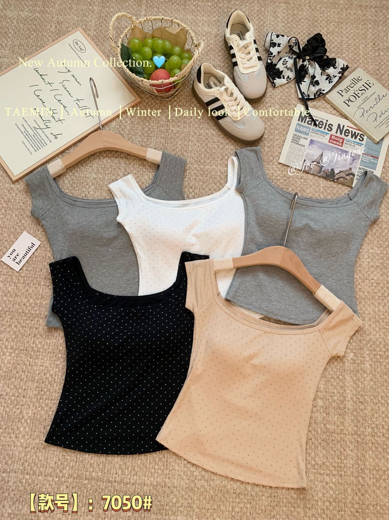 아메리칸 핫걸 검정색 도트 무늬 오프숄더 반팔 티셔츠 여성 여름 오프숄더 작은 대중 쇼트 스타일 순수한 욕망 타이트 맨위 상세 이미지 1