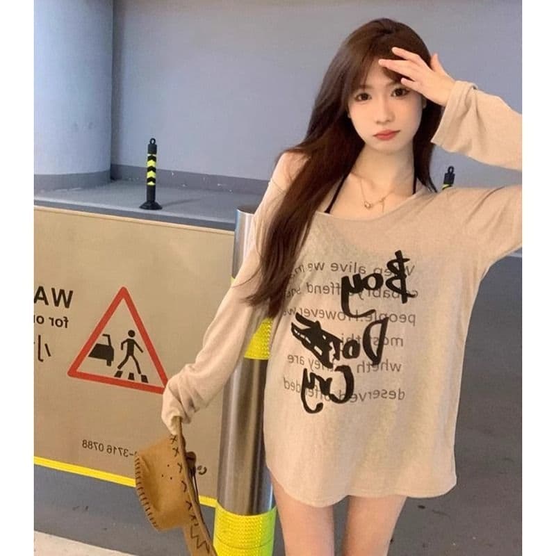새로운 느긋한 바람 여름 외출용 자외선 차단 블라우스 루즈핏 슬림해 보이는 얇은 스타일 핫걸 ins 맨위 상세 이미지 4