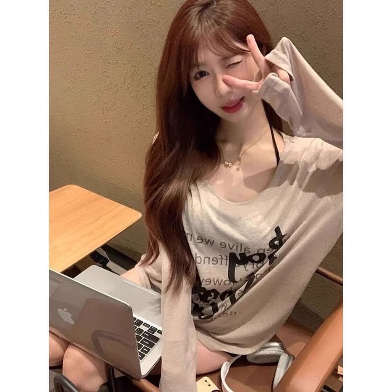 새로운 느긋한 바람 여름 외출용 자외선 차단 블라우스 루즈핏 슬림해 보이는 얇은 스타일 핫걸 ins 맨위 상세 이미지 5