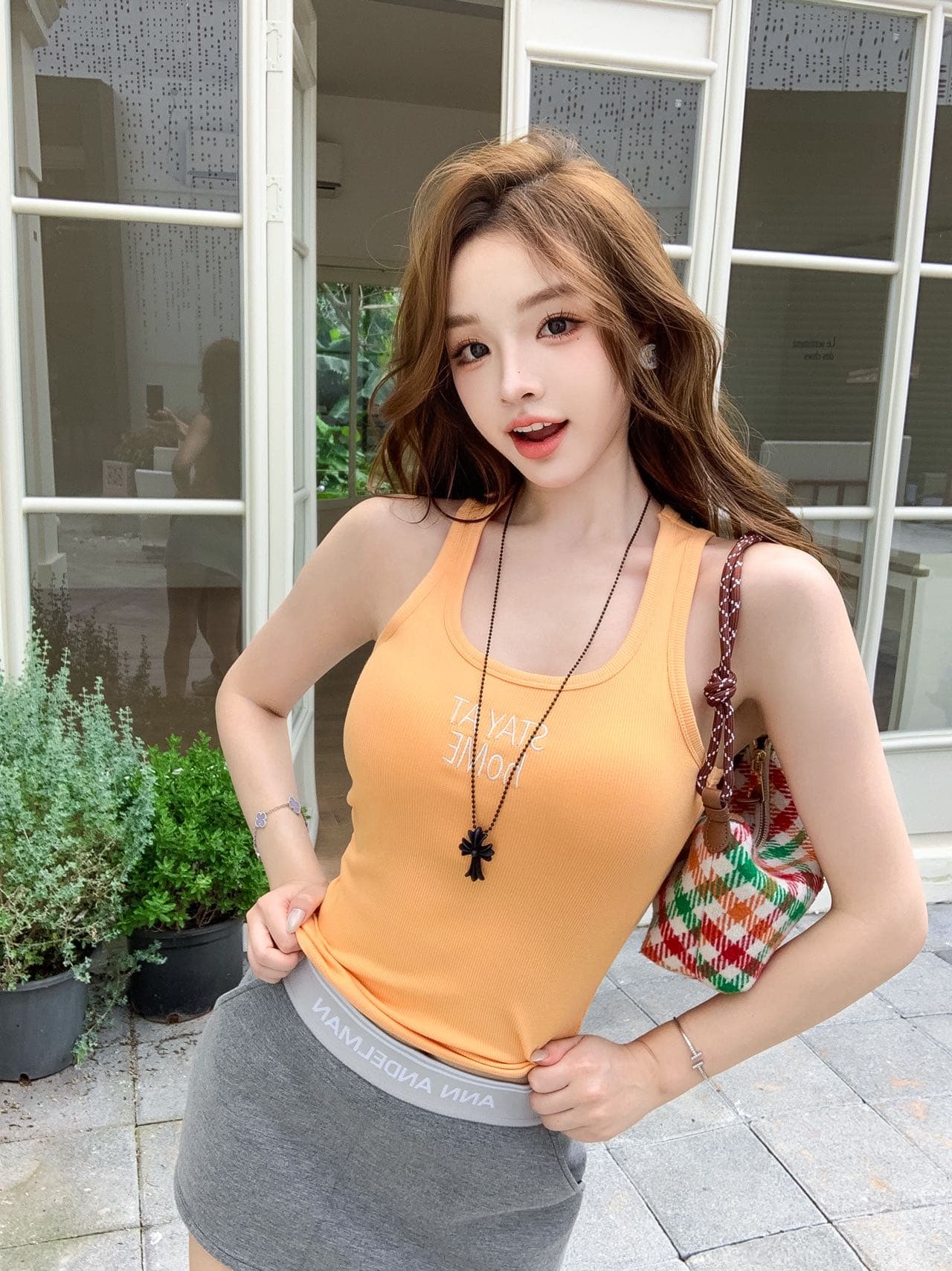단어 조끼 여름 몸매 가꾸기 슬림해 보이는 외출용 u 칼라 민소매 슬립 켜기 벨트 가슴 패드 상세 이미지 10