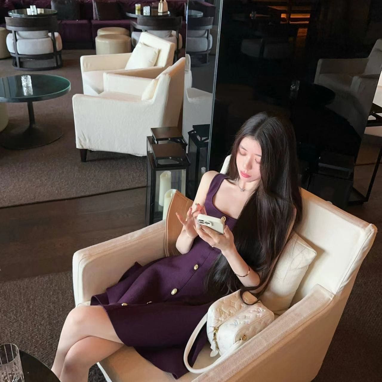 jamais vu Jiao 럭셔리 비싼 비싼 안감 피부 화이트 꼬집기 허리 좋은 핏 스타일 디스플레이 높음 표지 대리인 우유 높음 폭탄 드레스 상세 이미지 37