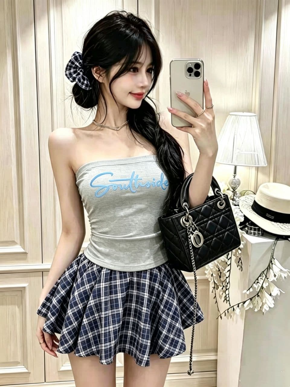 여름 새로운 핫걸 바람 알파벳 프린트 패치워크 튜브탑 조끼 몸매 가꾸기 슬림해 보이는 원피스 벨트 가슴 패드 의류 여성 상세 이미지 15