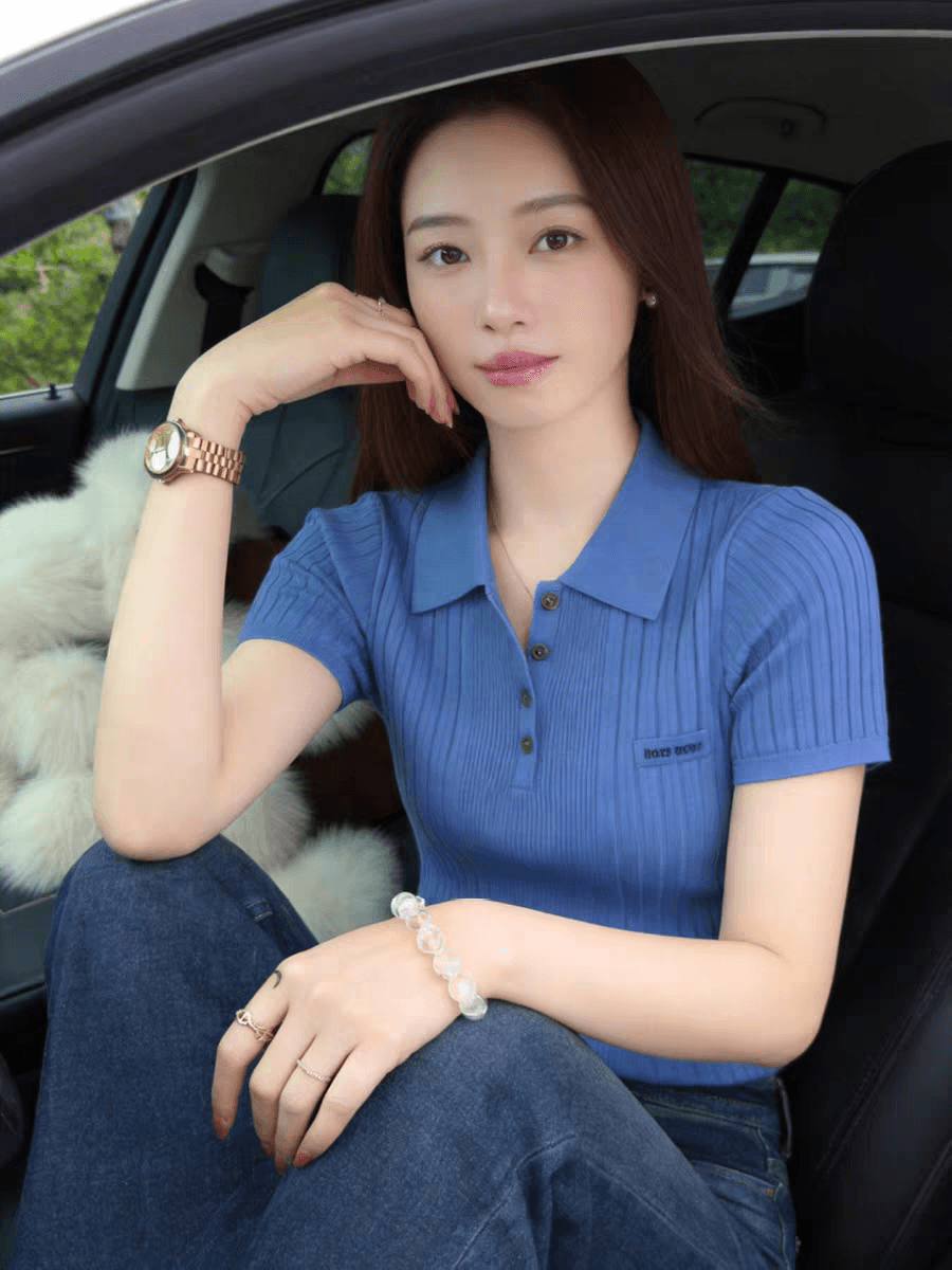 톰 글 래 원인 블루 맨위 여성 여름 2026 자이언트 잘 생긴 한 부서 튀김 거리 고유 한 아름다운 polo 슬림해 보이는 반팔 티셔츠 상세 이미지 2