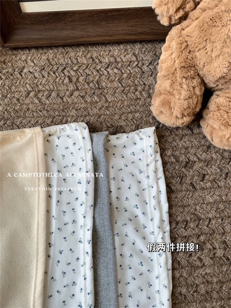 연삭 털 새로운 가을 겨울철 꽃무늬 페이크 레이어드 긴팔 나만의 것을 가져와 라. 가슴 패드 De 플러시 보온 티셔츠 기본 셔츠 상세 이미지 30