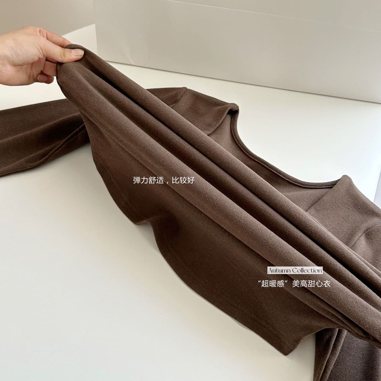 가을 겨울 새로운 광장 칼라 주름 기본 셔츠 여성 덕 플러시 보온 긴팔 티셔츠 인사이드 가져 가라. 외출용 맨위 상세 이미지 14