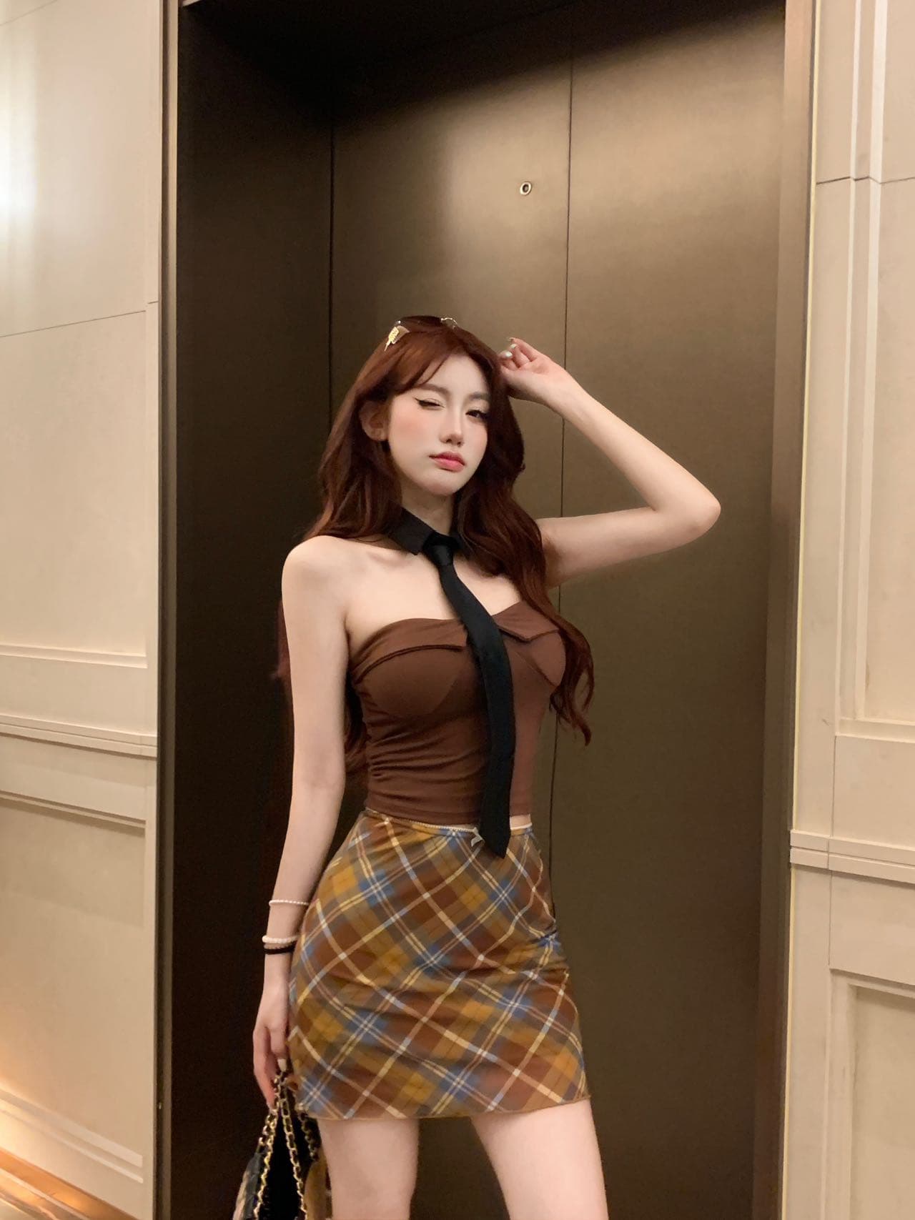 순수한 욕망 핫걸 바람 벨트 넥타이 섹시함 튜브탑 작은 조끼 여성 다용도 슬림해 보이는 이슬 뼈의 짧은 맨위 상세 이미지 25