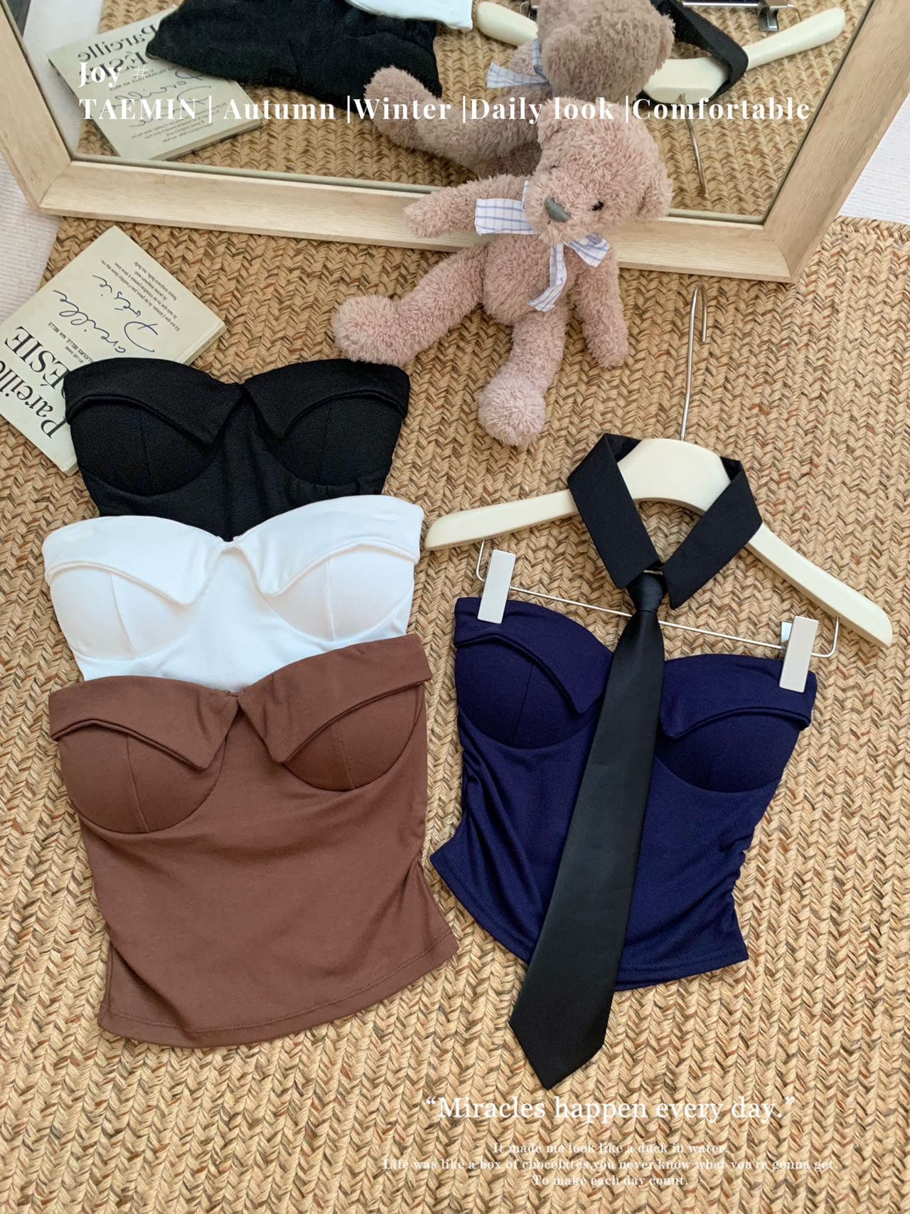순수한 욕망 핫걸 바람 벨트 넥타이 섹시함 튜브탑 작은 조끼 여성 다용도 슬림해 보이는 이슬 뼈의 짧은 맨위 상세 이미지 47