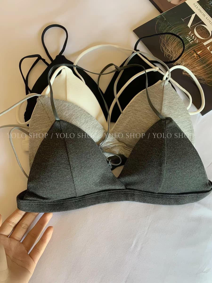 순수한 욕망 행침 목 스타일 캐미솔 핫걸 인사이드 가져 가라. 벨트 가슴 패드 아름다움 뒤로 삼각형 컵 운동 속옷 상세 이미지 9