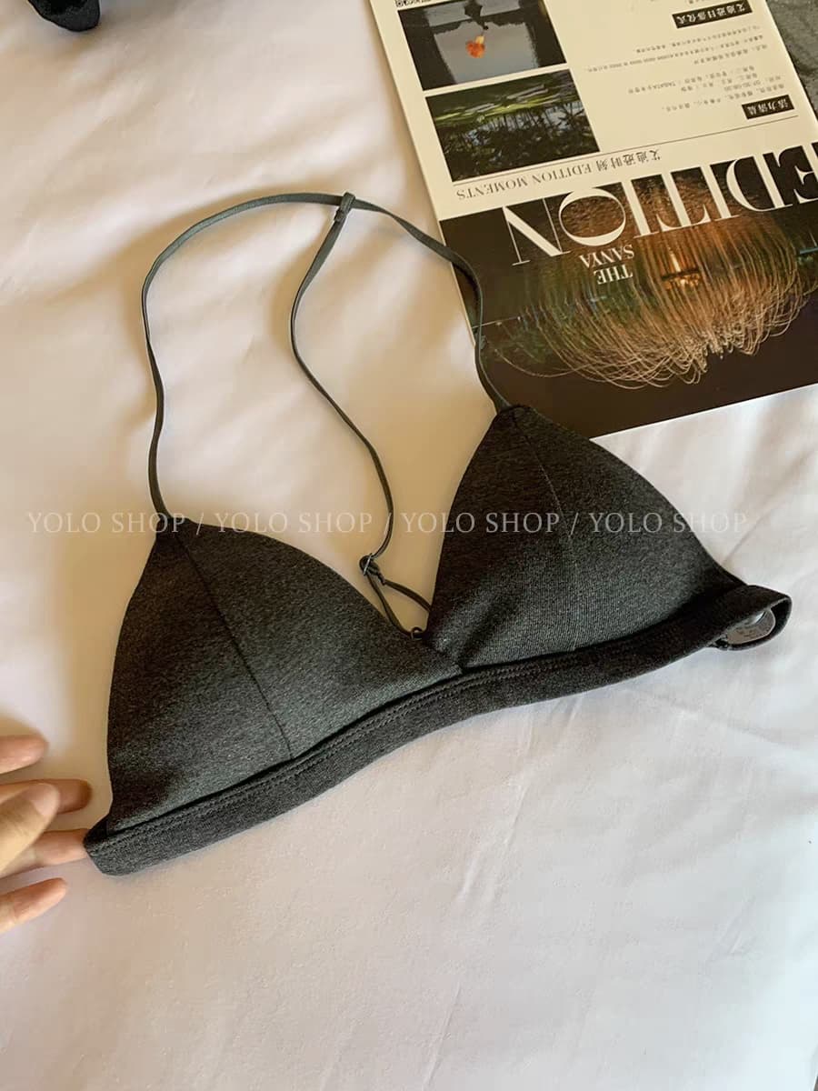 순수한 욕망 행침 목 스타일 캐미솔 핫걸 인사이드 가져 가라. 벨트 가슴 패드 아름다움 뒤로 삼각형 컵 운동 속옷 상세 이미지 11