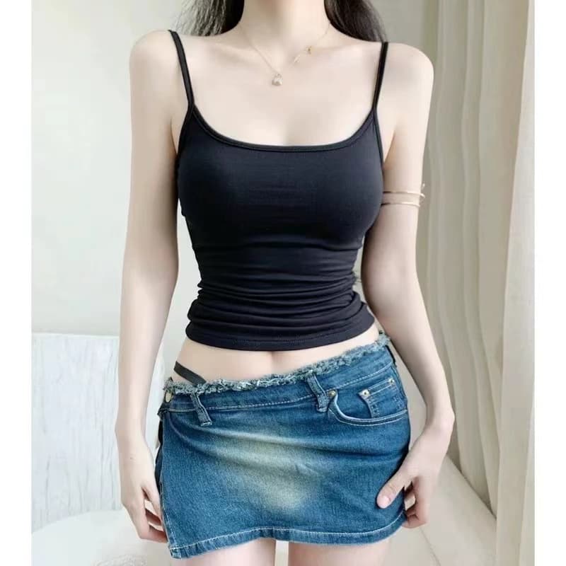 벨트 가슴 패드 학생 소녀 다용도 섹시함 캐미솔 십자가 아름다움 뒤로 핫걸 만나는 달콤함 맨위 속옷 이미지 2