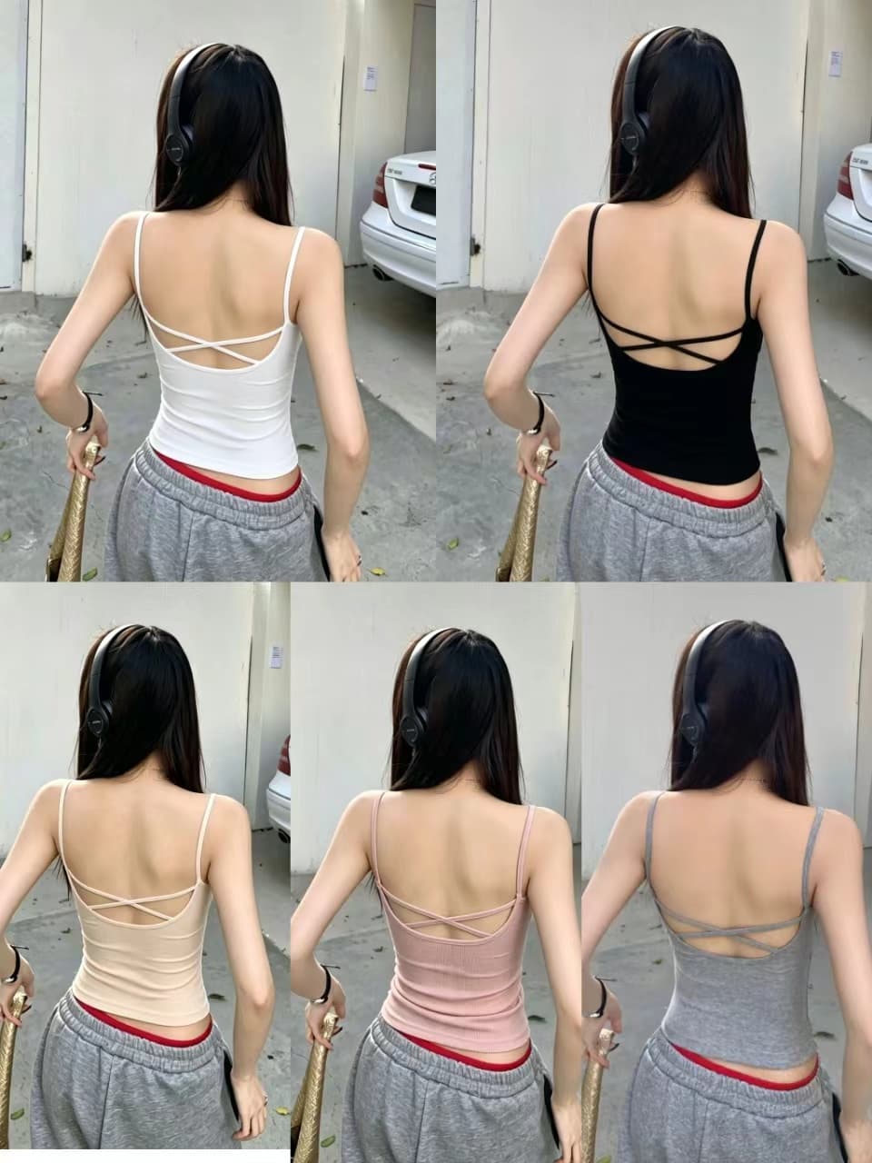 벨트 가슴 패드 학생 소녀 다용도 섹시함 캐미솔 십자가 아름다움 뒤로 핫걸 만나는 달콤함 맨위 속옷 상세 이미지 1