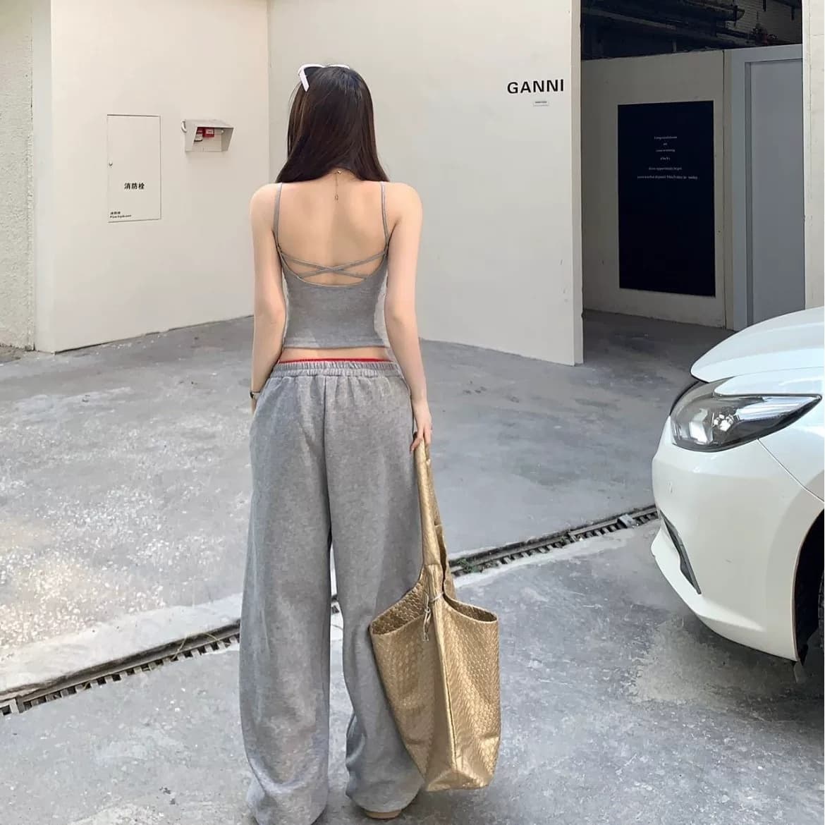 벨트 가슴 패드 학생 소녀 다용도 섹시함 캐미솔 십자가 아름다움 뒤로 핫걸 만나는 달콤함 맨위 속옷 상세 이미지 21