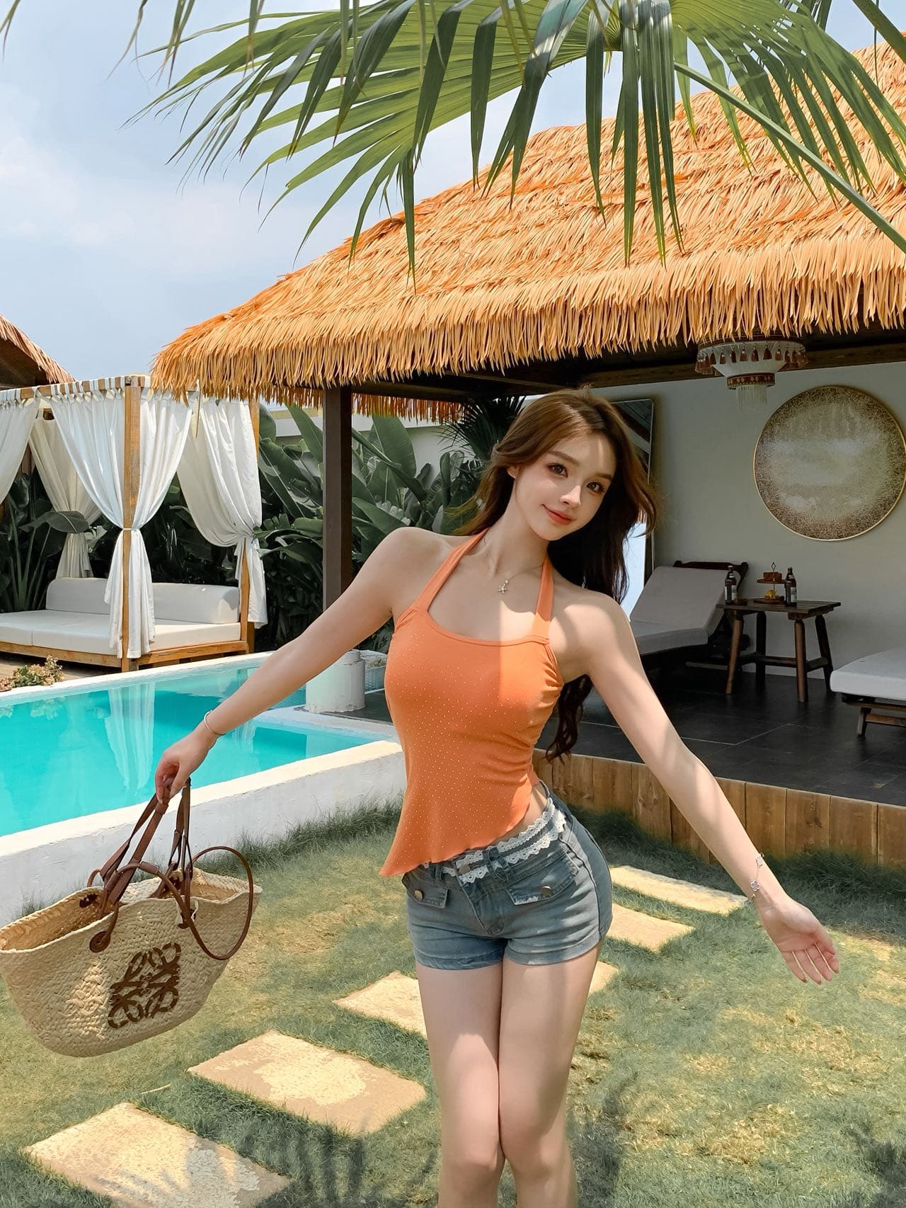 순수한 욕망 분위기 센스 몸매 가꾸기 불규칙 핫픽스 행침 목 슬립 상세 이미지 11